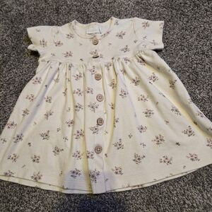 Jamie Kay Lola Dress- Goldie Bouquet Egret 6-12 - See Pics